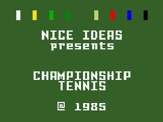 Tennis title screen for Intellivision